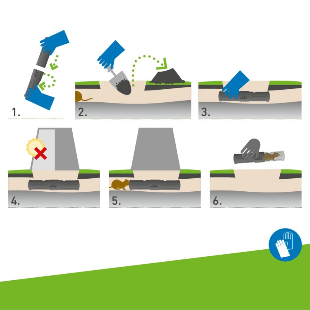 TUBE Mole and Vole trap. Animal friendly - Image 3