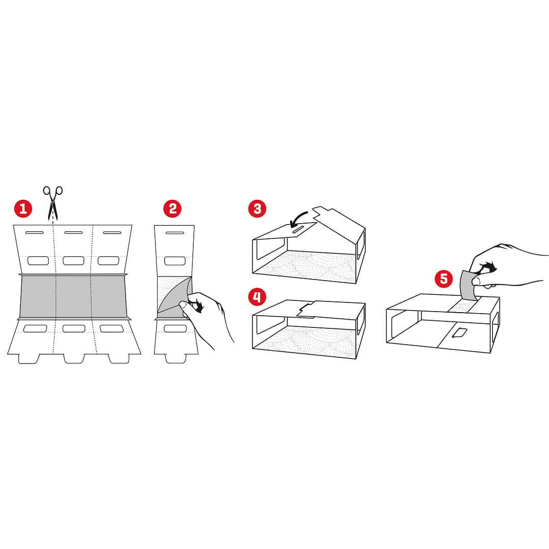 SIMPLE Glue traps Cardboard box for silverfish and cockroach 9pcs - Image 2