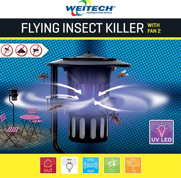 BUTCHER Flying insect killer with fan IP44 300 m² - Image 2