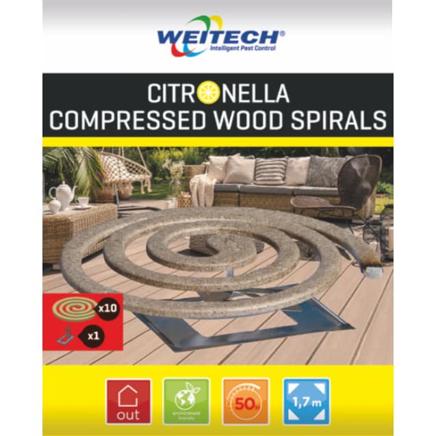 CIRCLE Mosquito repellent, Citronella compressed wood spirals 10 pcs - Image 3